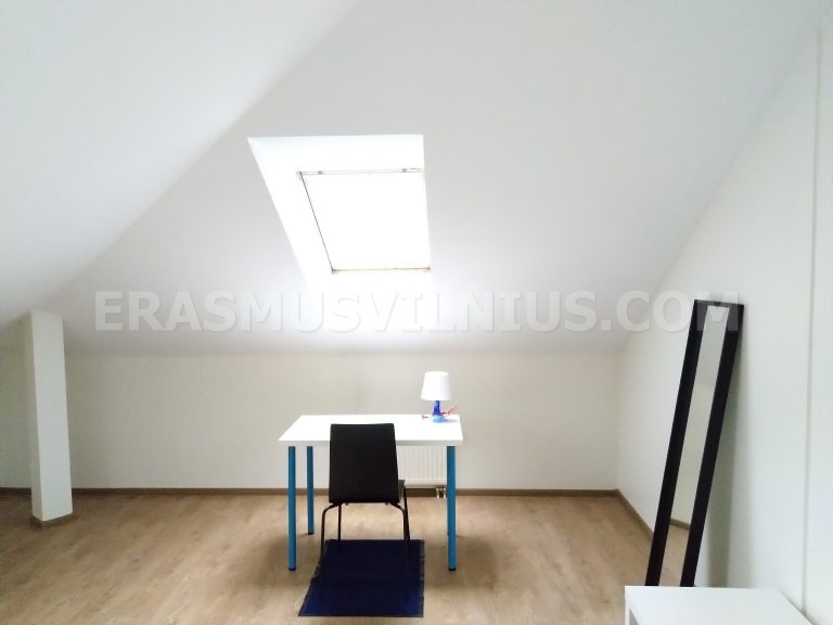 Soggiorno con poltrona e tappeto, alloggio per studenti a Vilnius