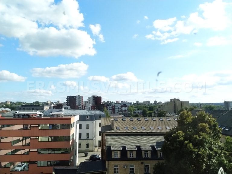 Camera privata con scrivania e armadio nell'Appartamento 3, Vilnius